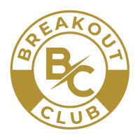 Breakout Club Logo transparent gold